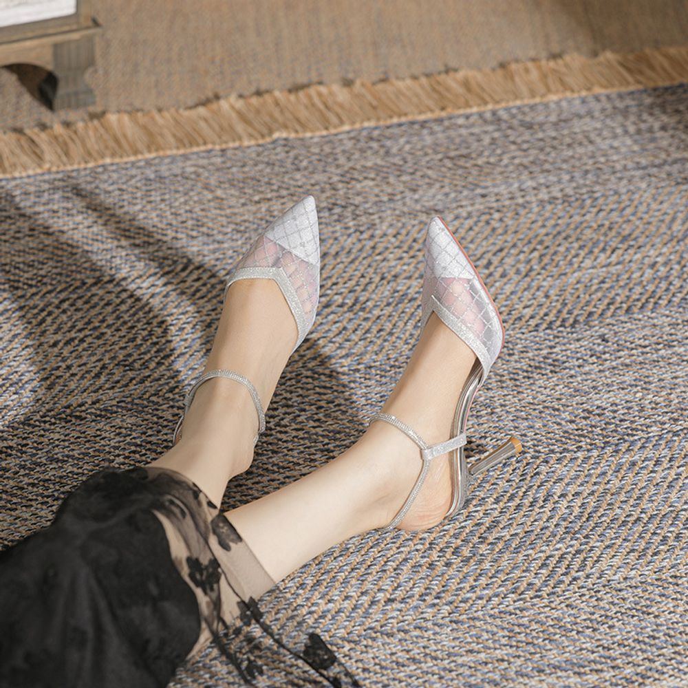 Semi Transparent Pointed Heels