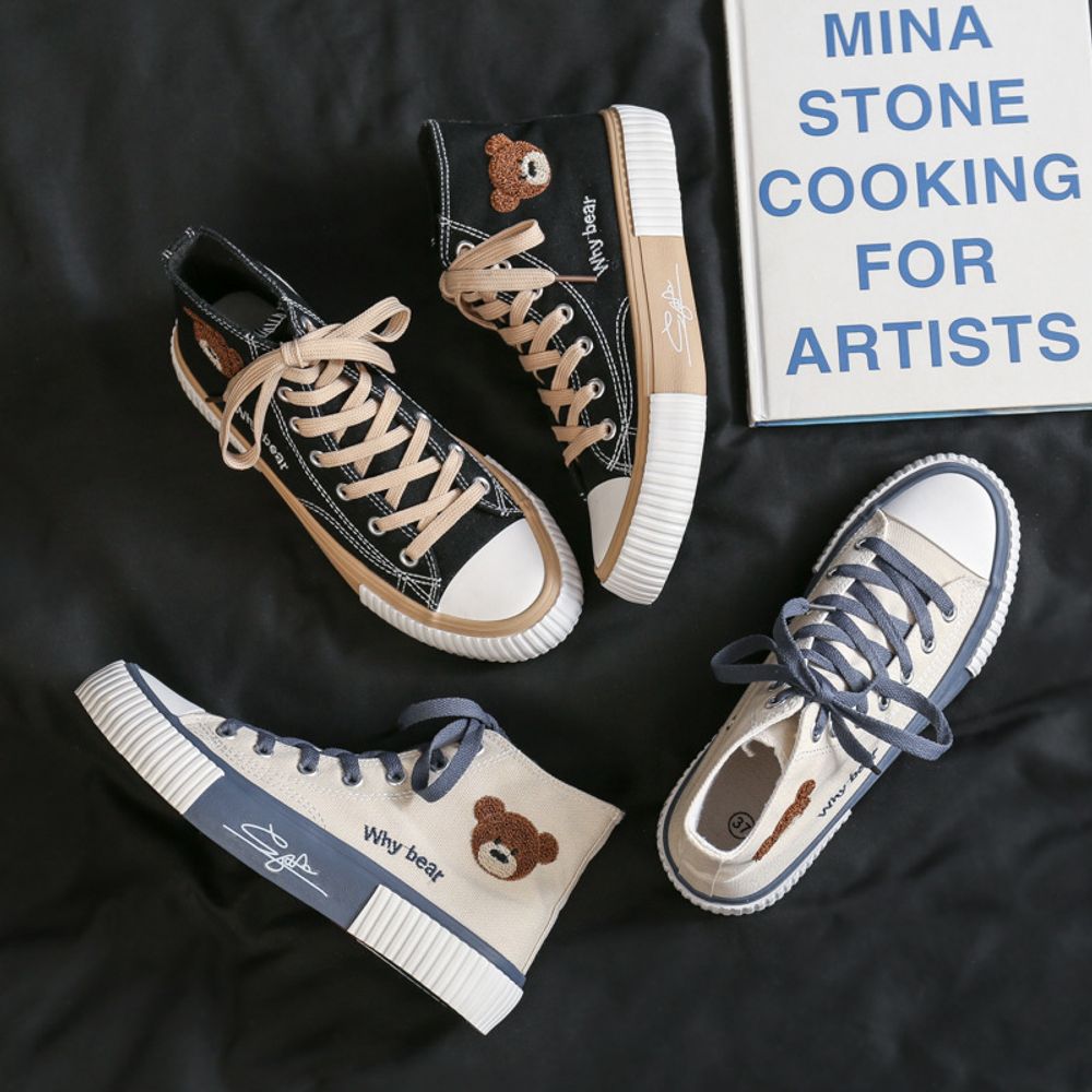 High Neck Canvas Shoes