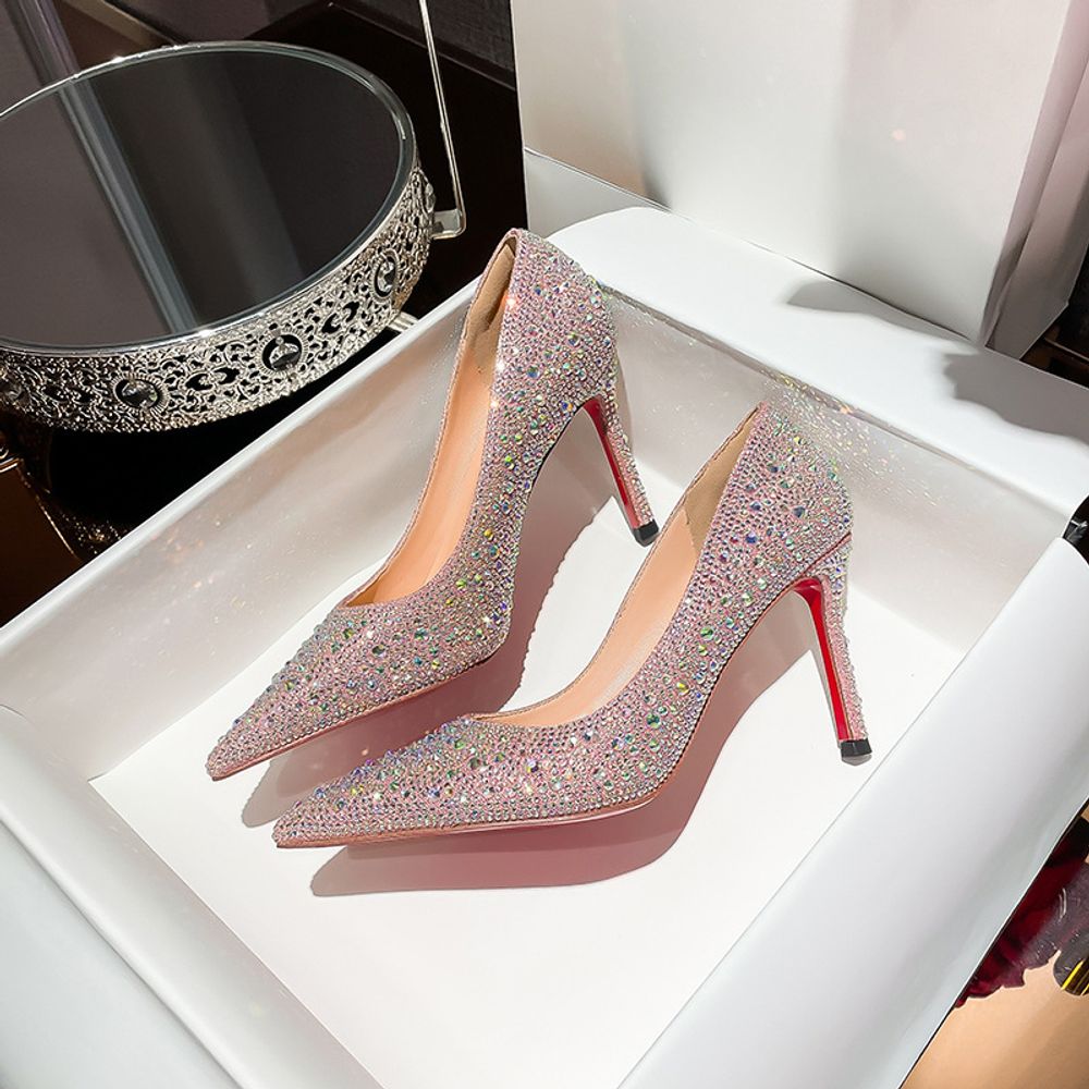 Rhinestone Top Stiletto Heels