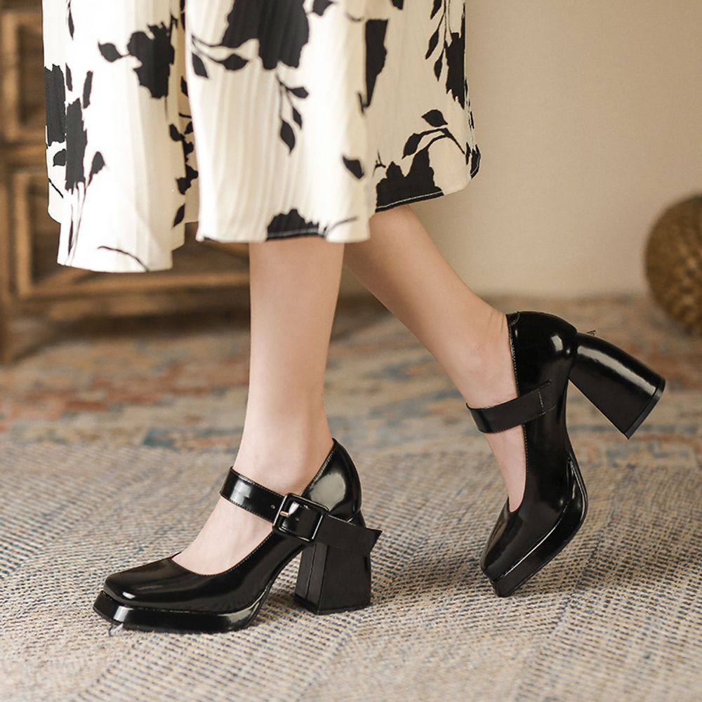 Women's Woven Square-Toe Mary Jane Mules