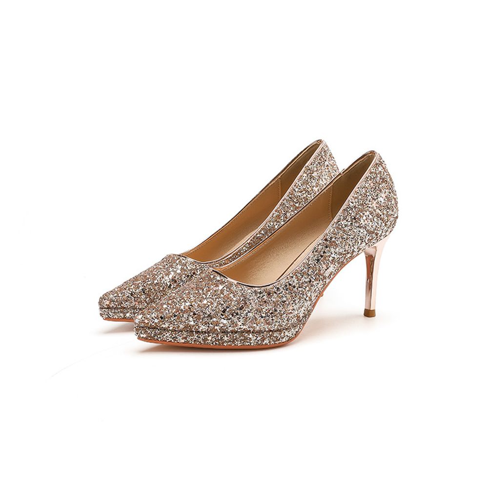 Glittery Platform Heels