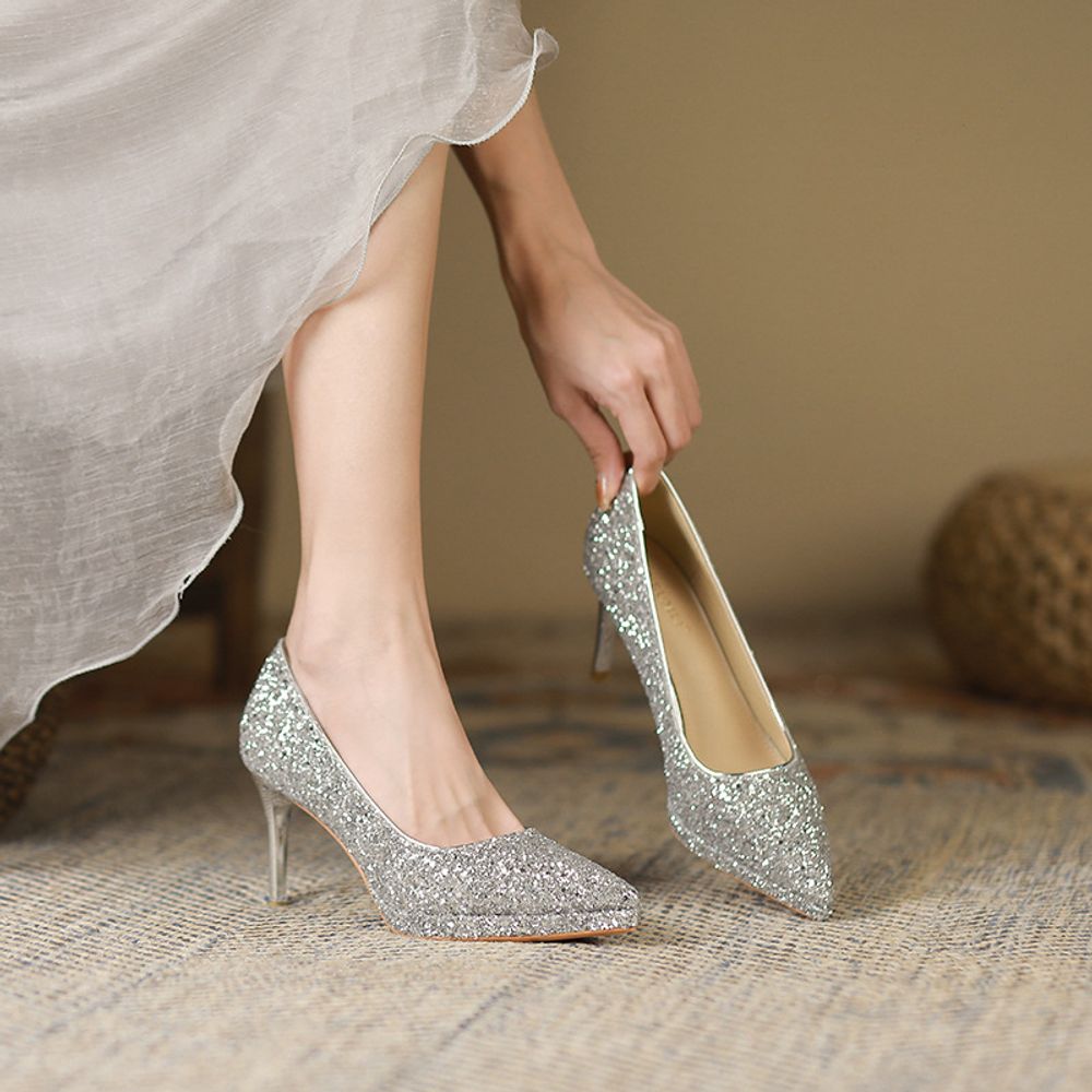 Glittery Platform Heels