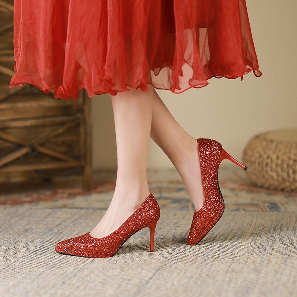 Glittery Platform Heels