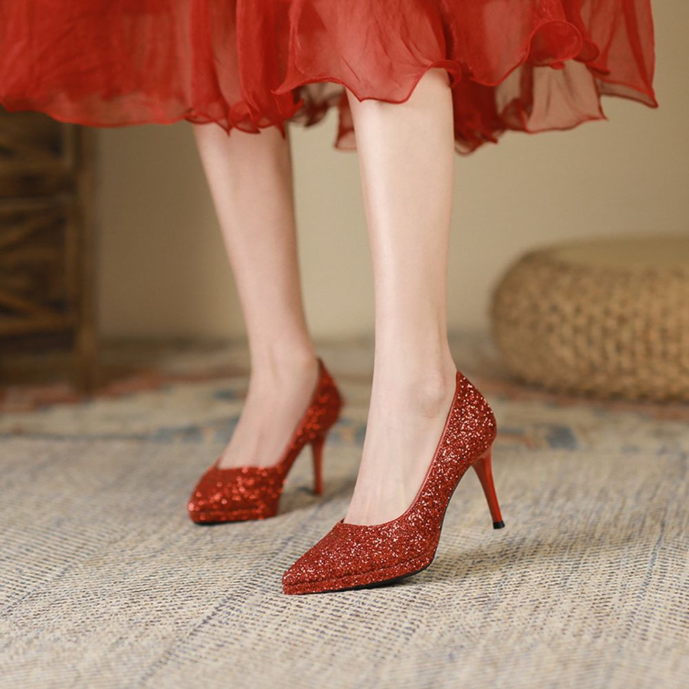 Glittery Platform Heels