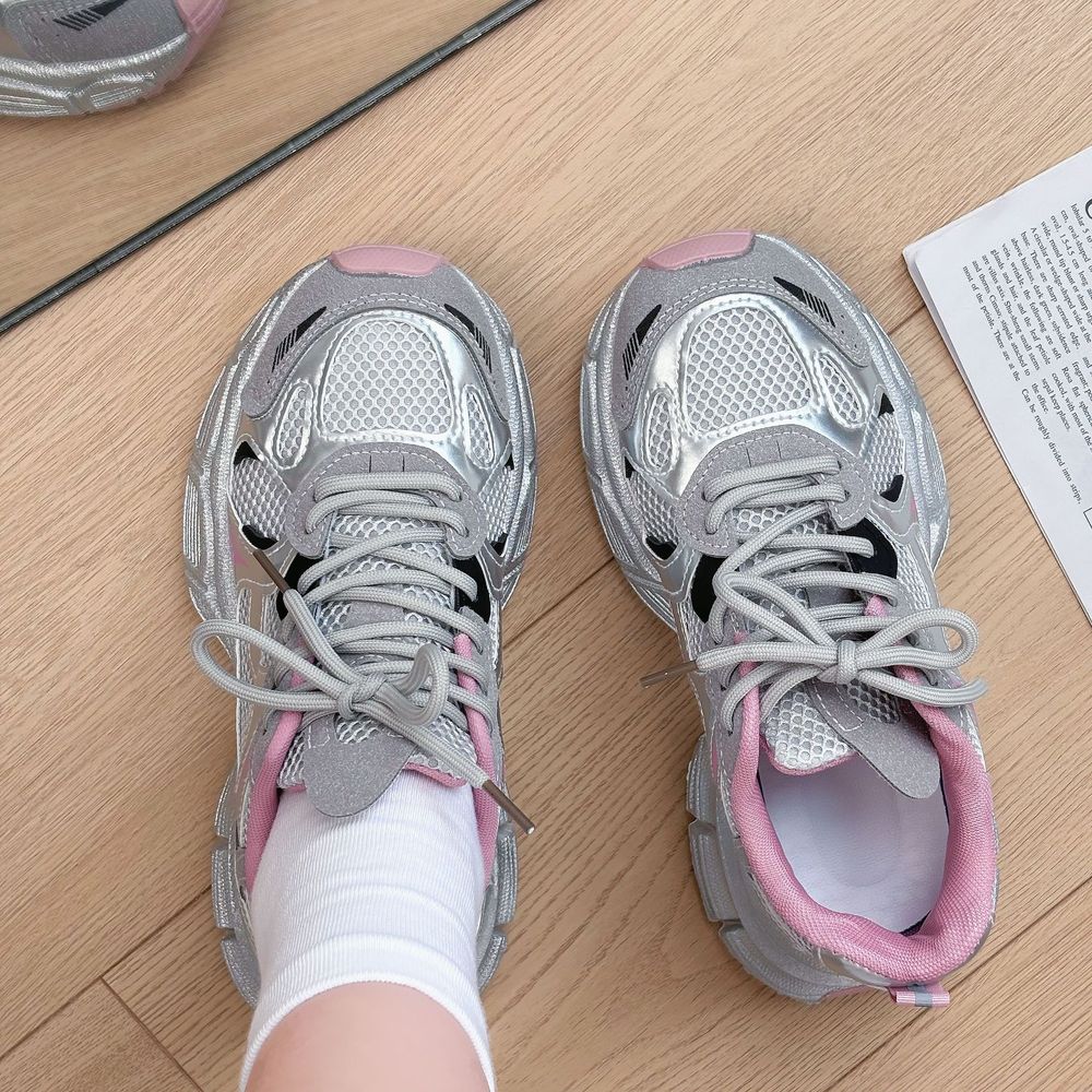 Thick Soled Mesh Sneakers