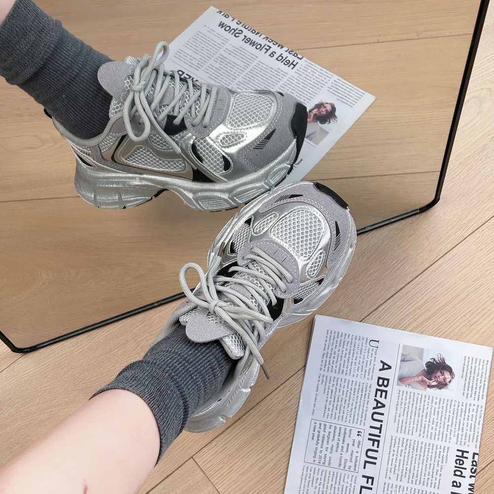 Thick Soled Mesh Sneakers