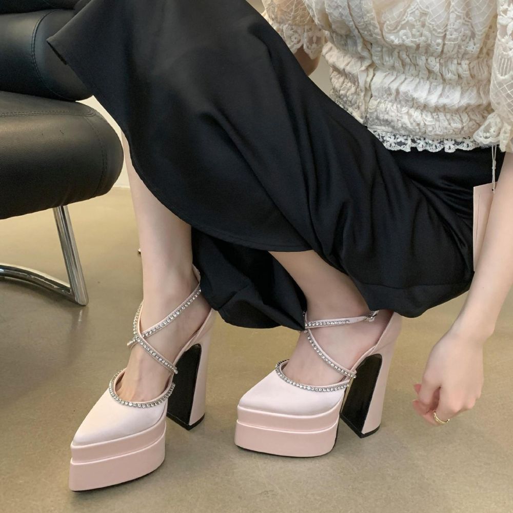 Pointed Superhigh Platform Heels