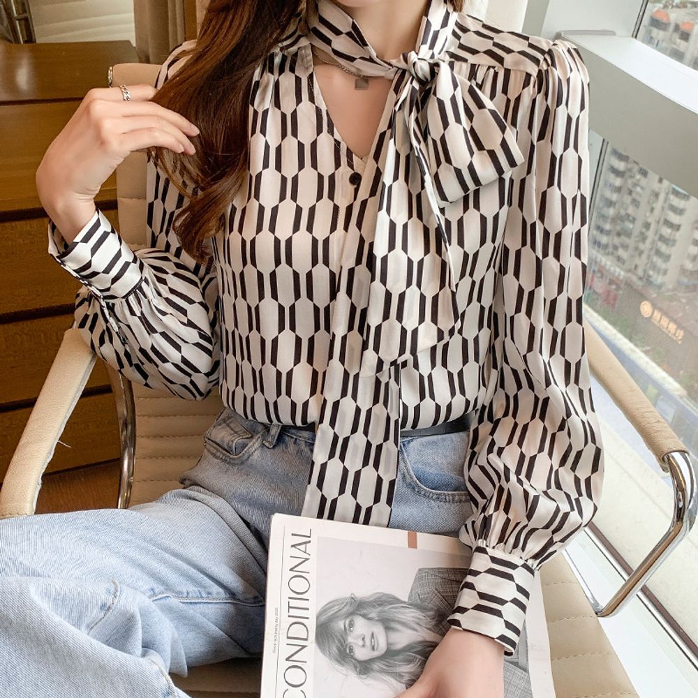 Printed Long Sleeved Top