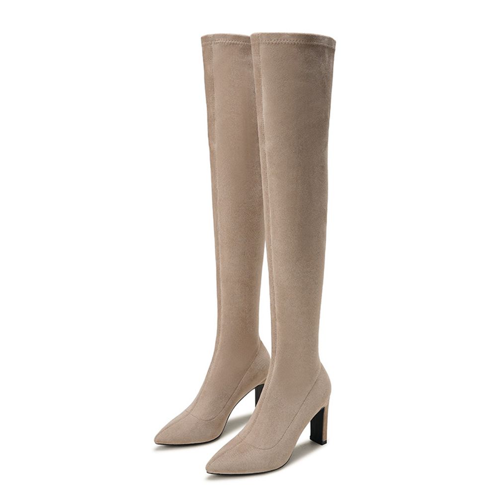 Over the knee suede boots