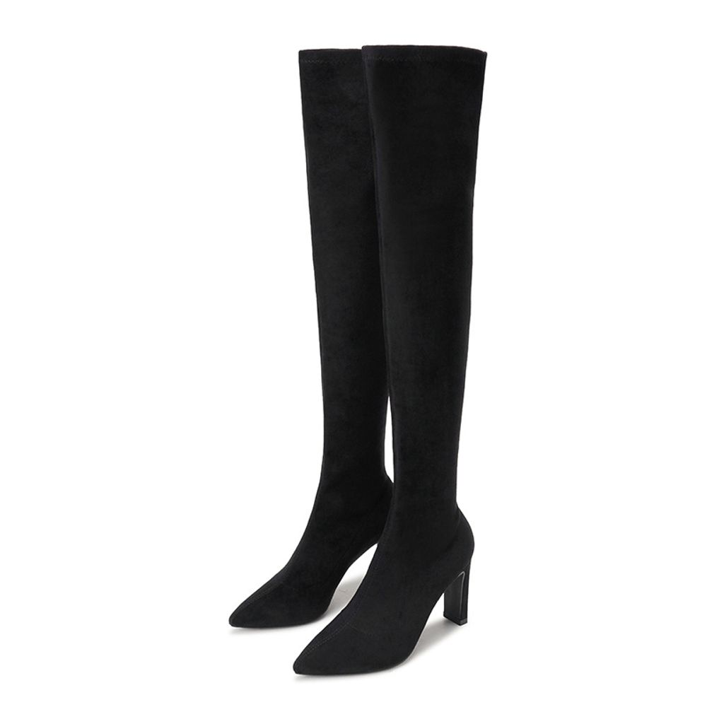 Over the knee suede boots