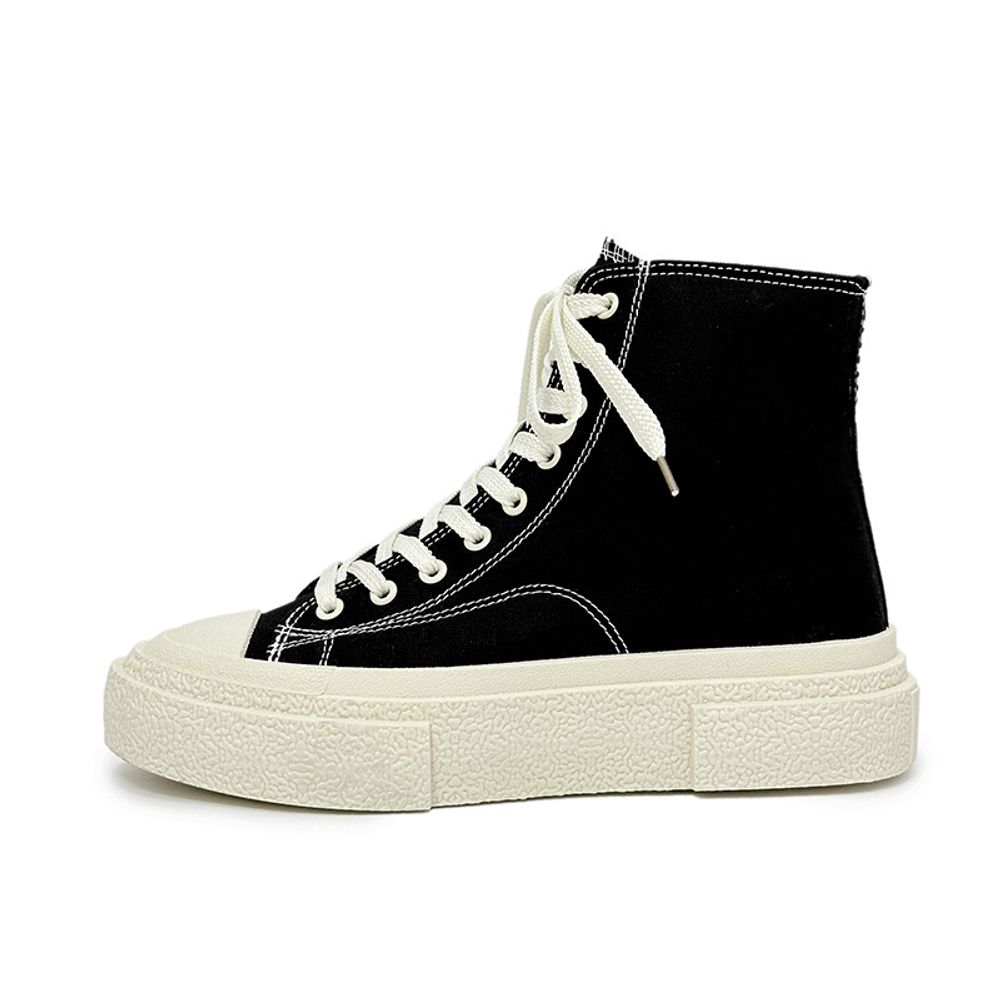 High Heeled Canvas Sneakers