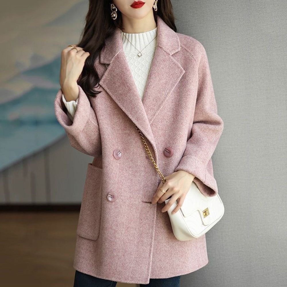 Woolen Medium Length Overcoat