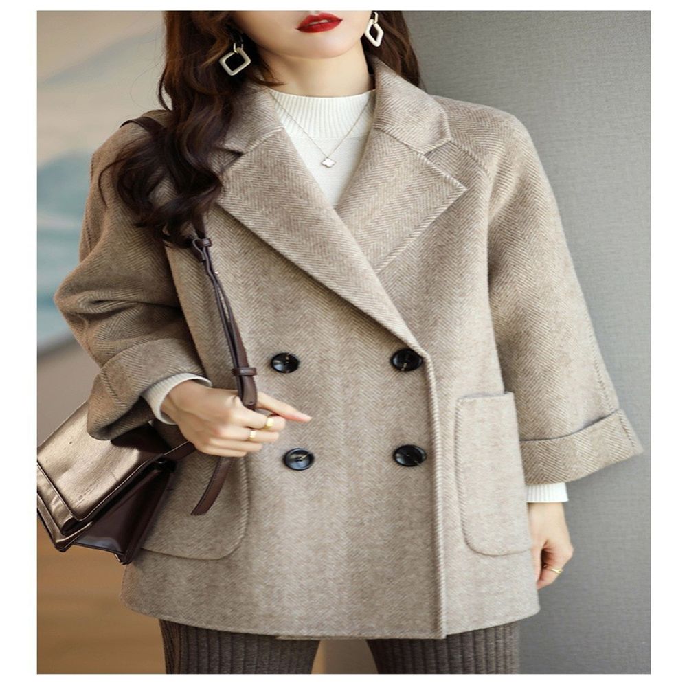 Woolen Medium Length Overcoat