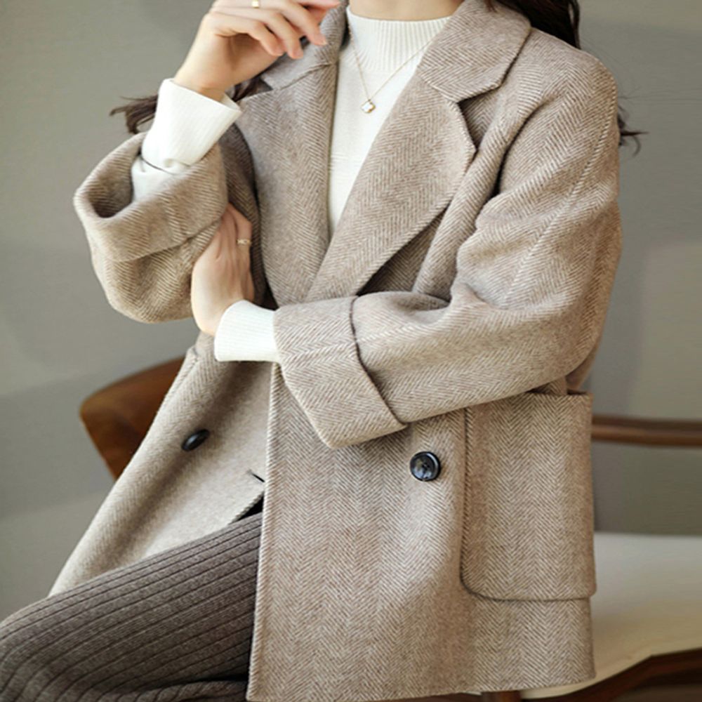 Woolen Medium Length Overcoat