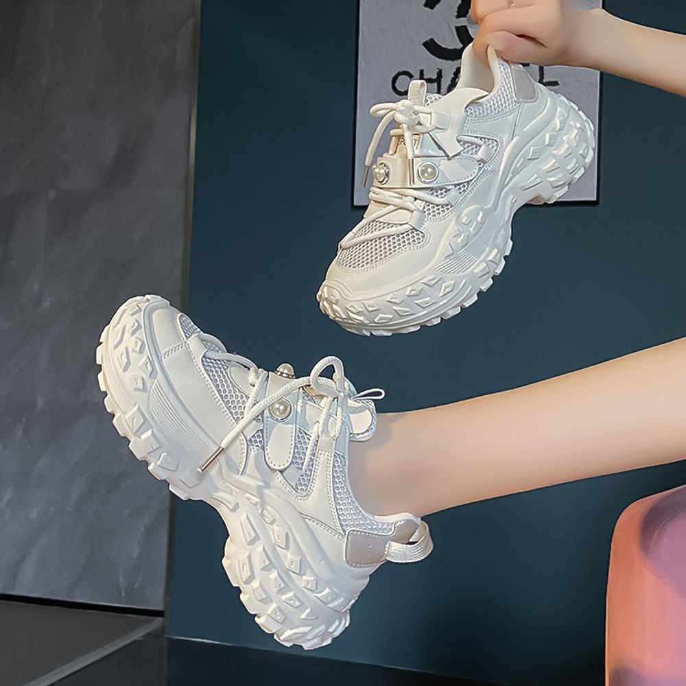 Breathable High Heeled Sneakers