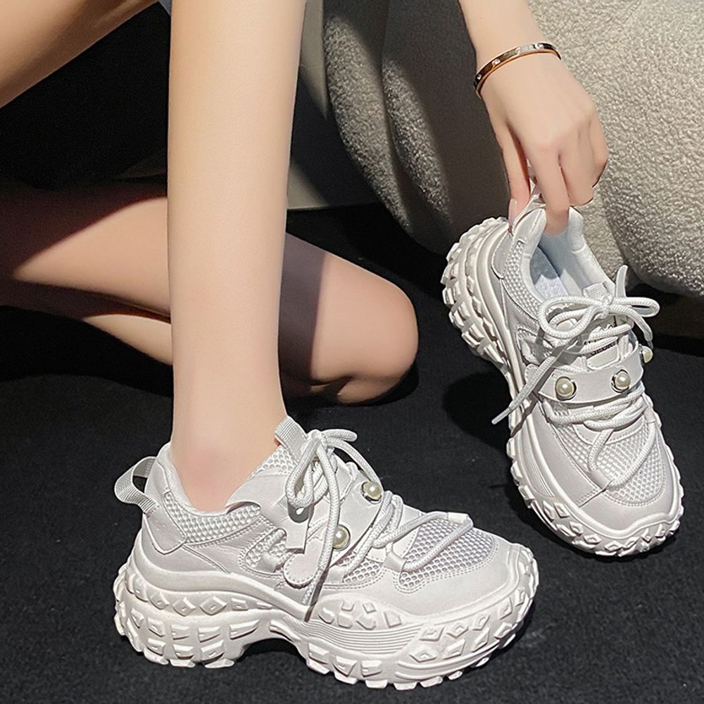 Breathable High Heeled Sneakers