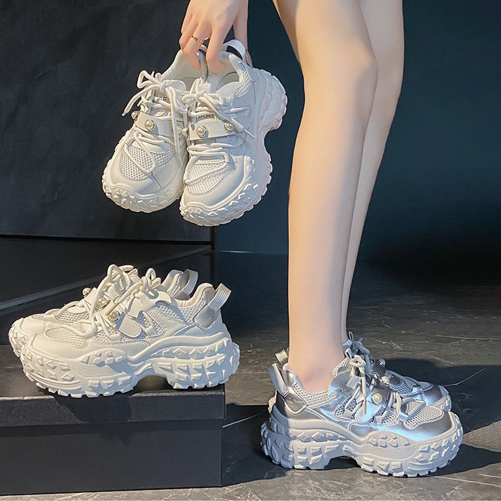 Breathable High Heeled Sneakers