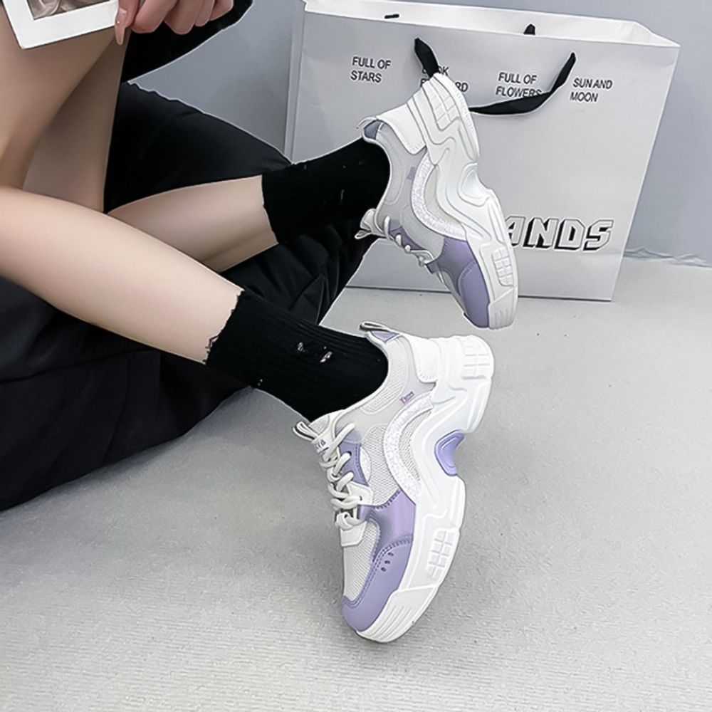 Thick Soled Mesh Sneakers