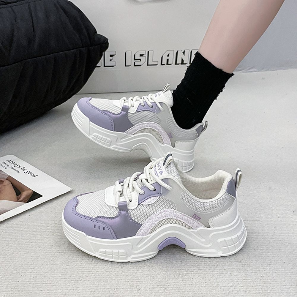 Thick Soled Mesh Sneakers