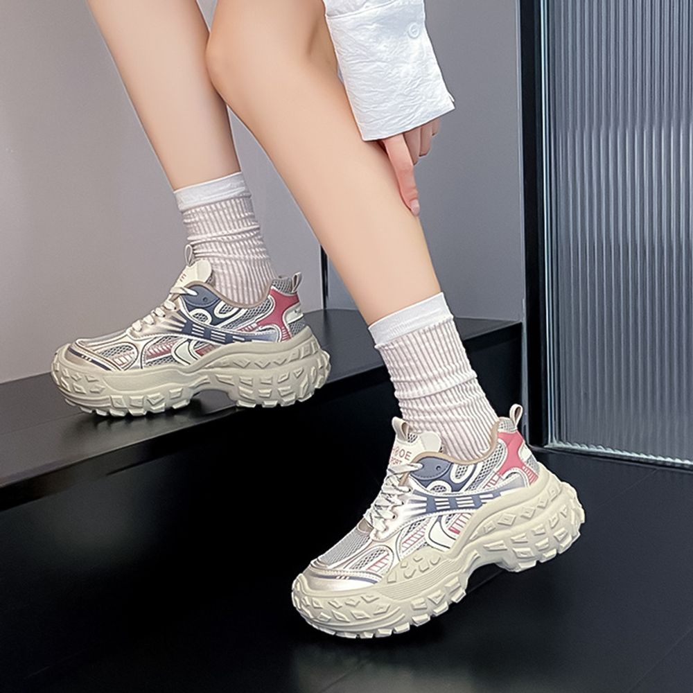 Breathable High Heeled Sneakers