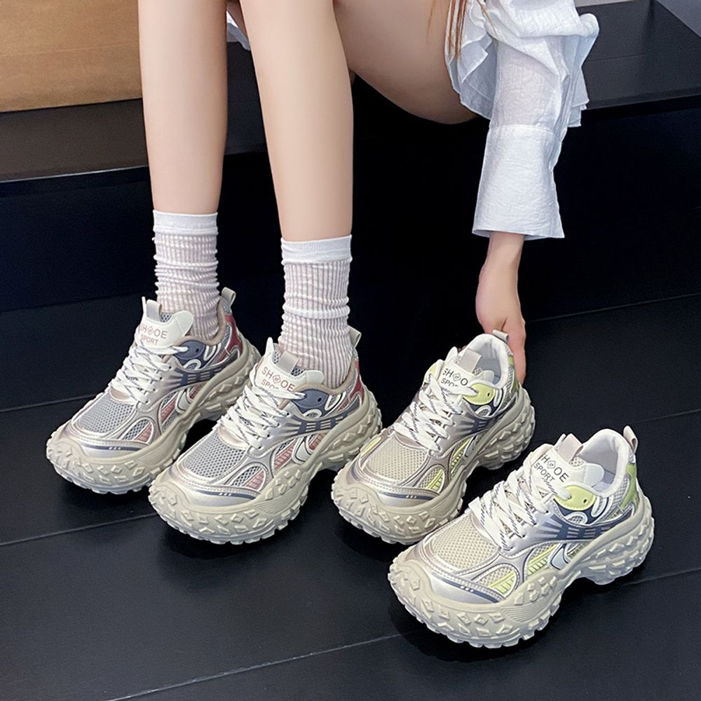 Breathable High Heeled Sneakers