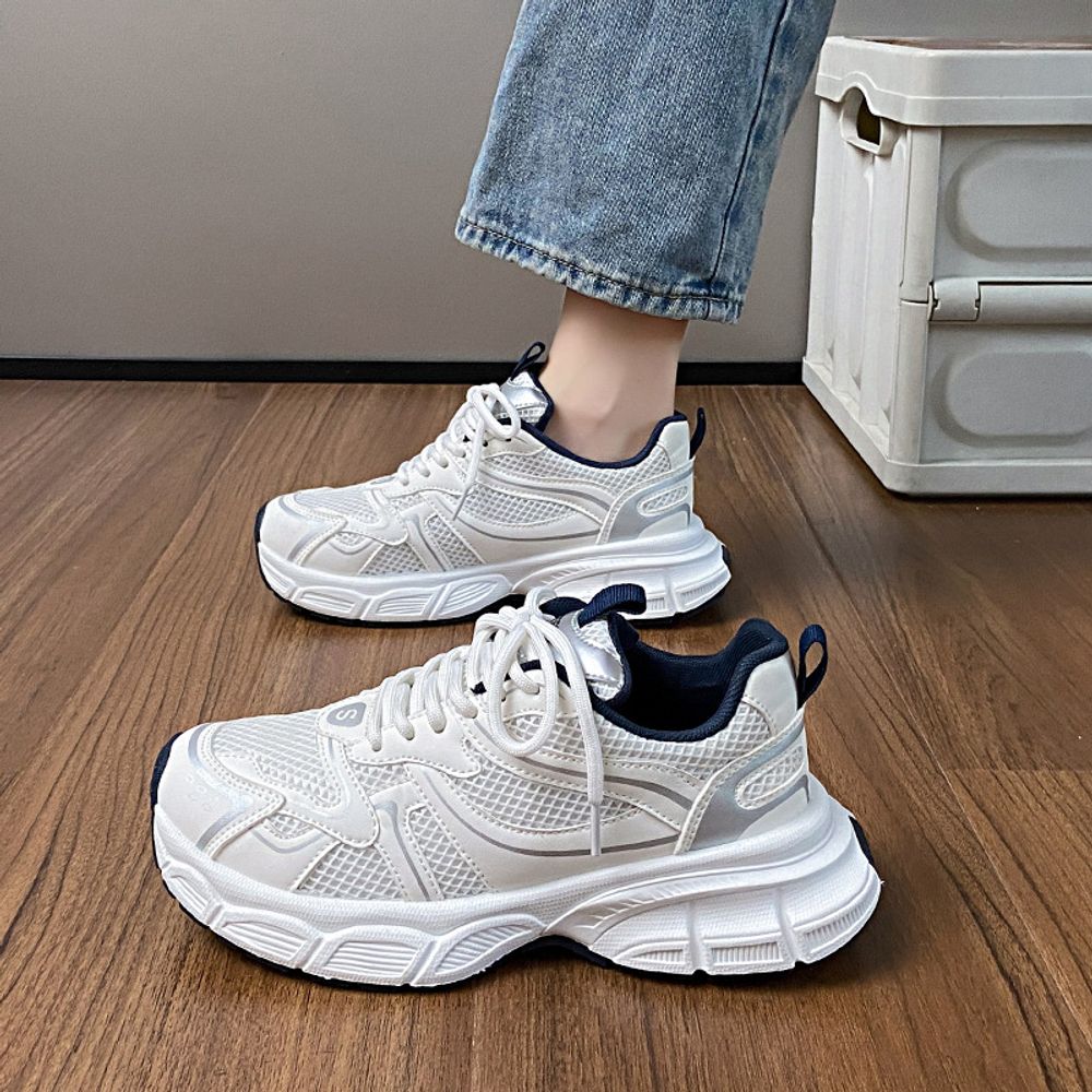 Thick Soled Mesh Sneakers