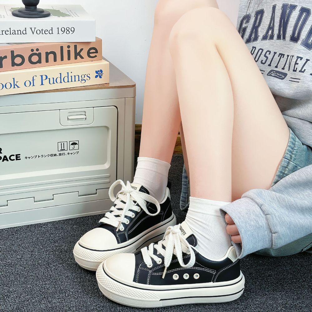 Casual Heeled Sneakers