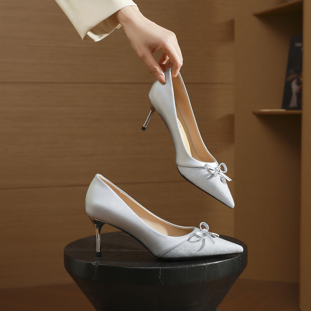 Bowtie Pointed Stiletto Heels