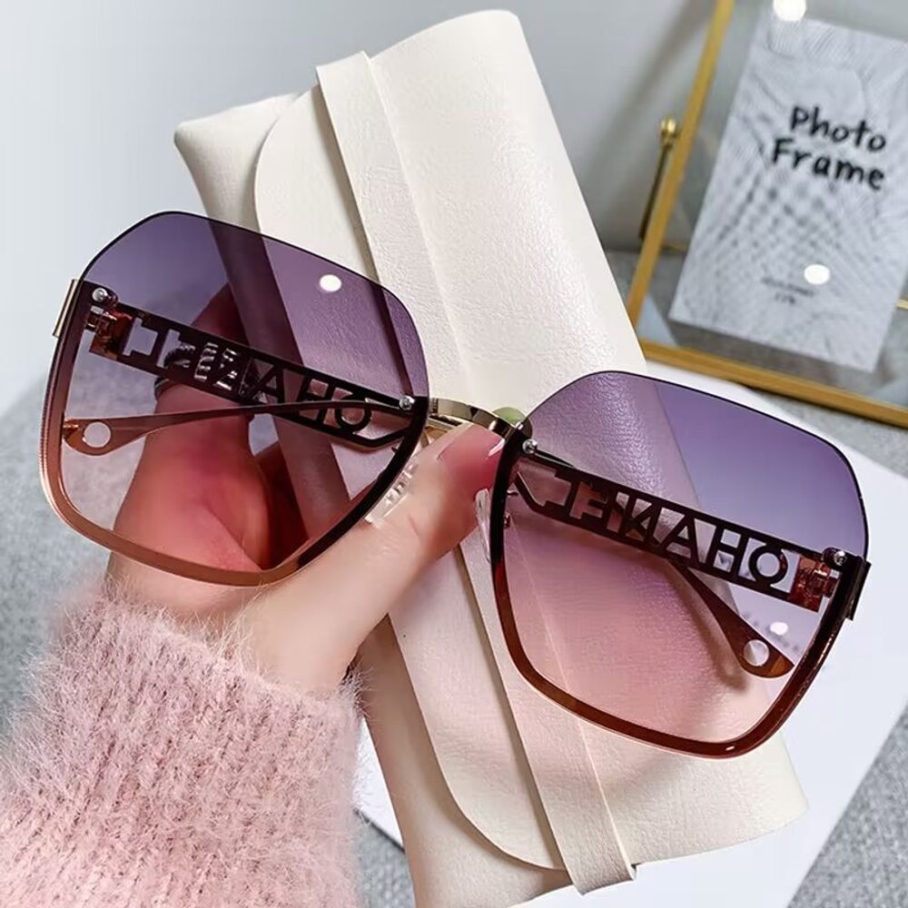 Frameless Square Sunglasses