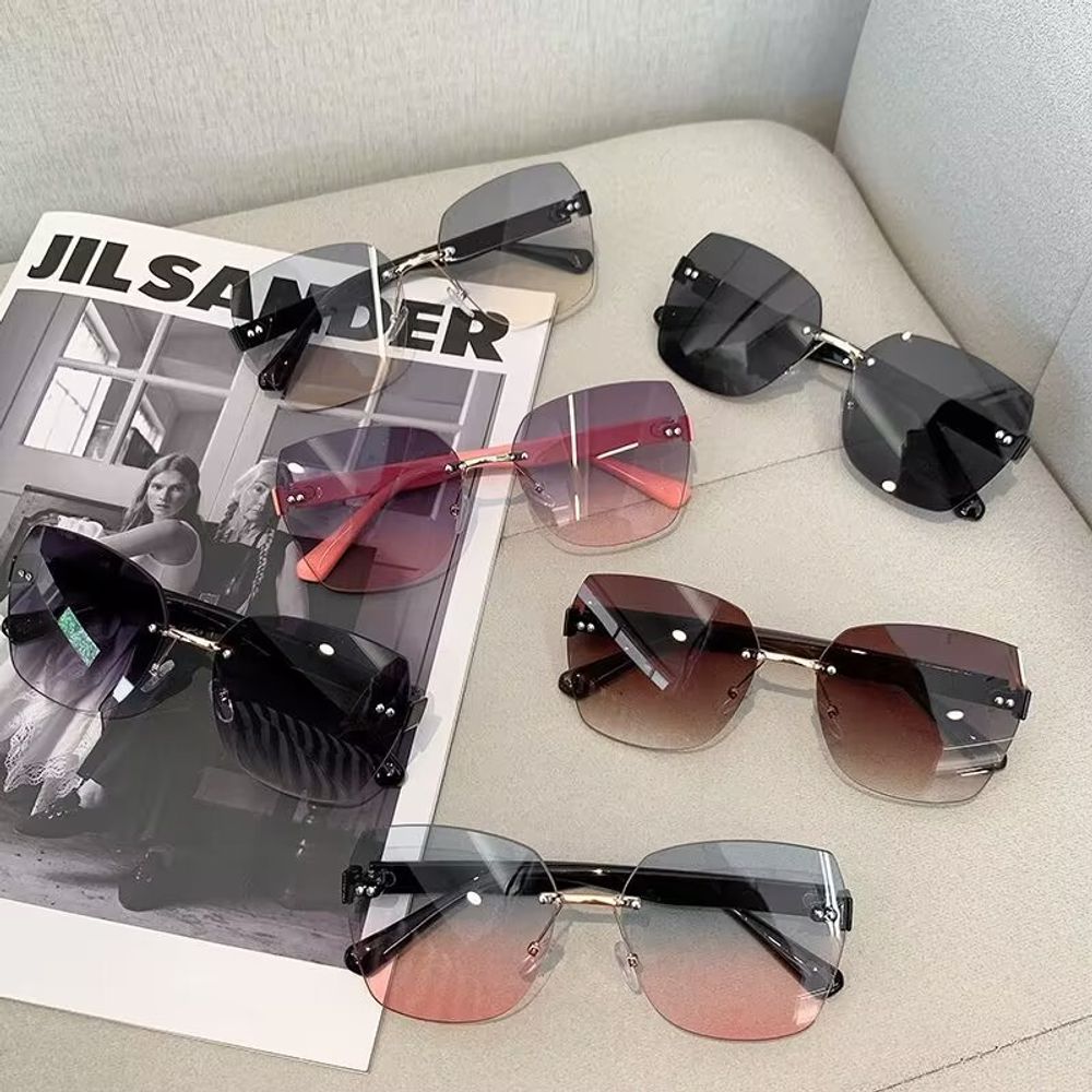 Frameless Square Sunglasses