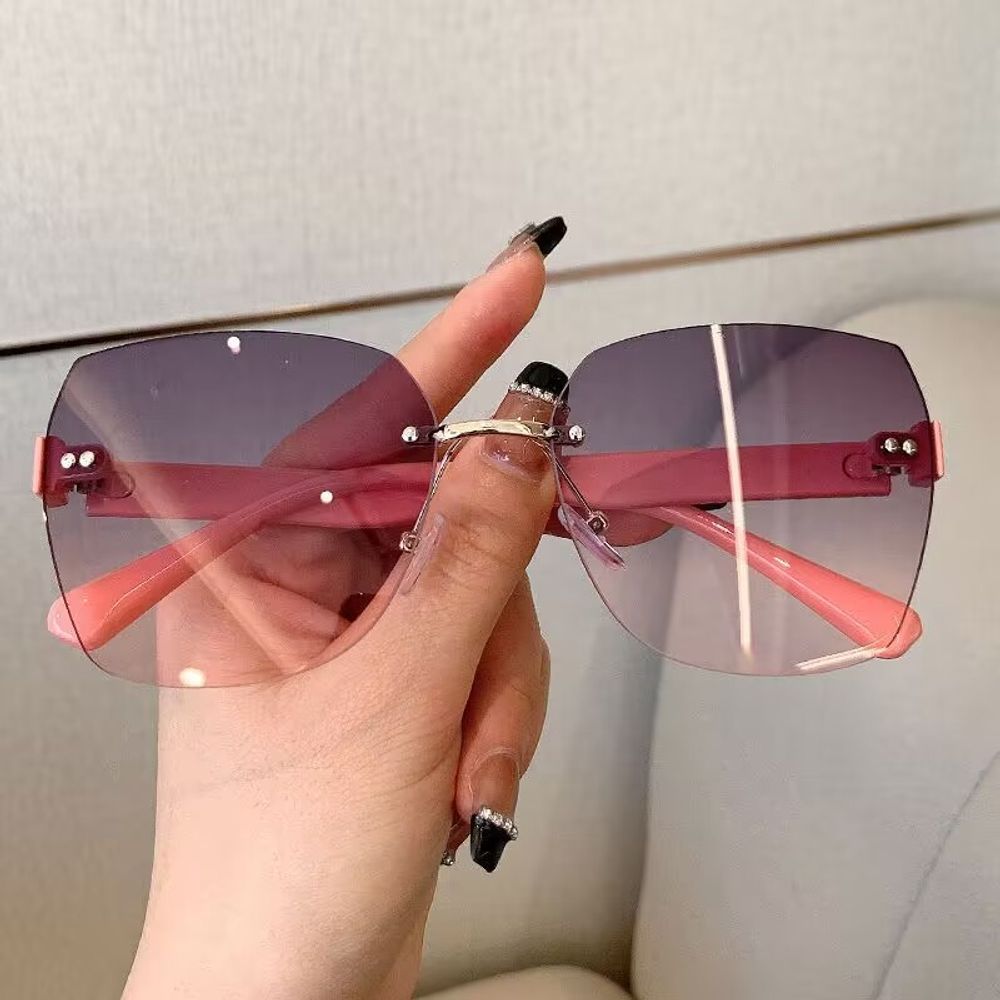 Frameless Square Frame Sunglasses