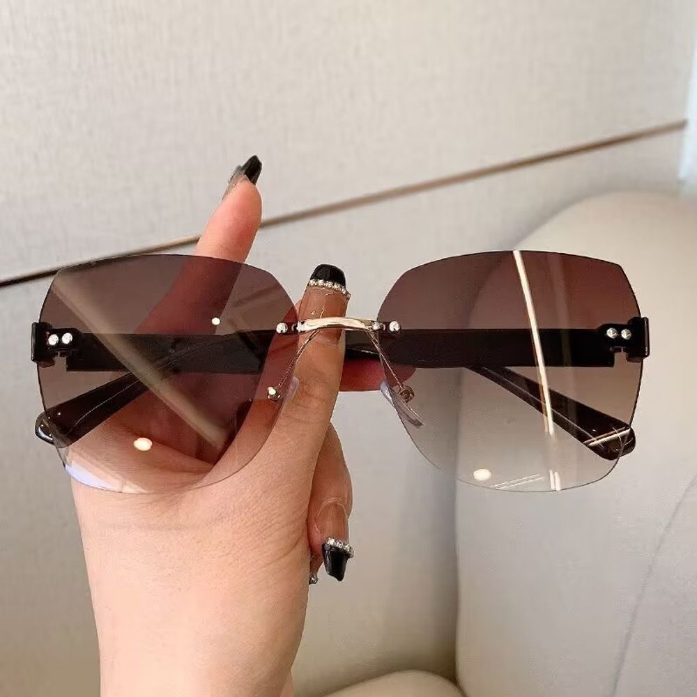 Frameless Square Frame Sunglasses