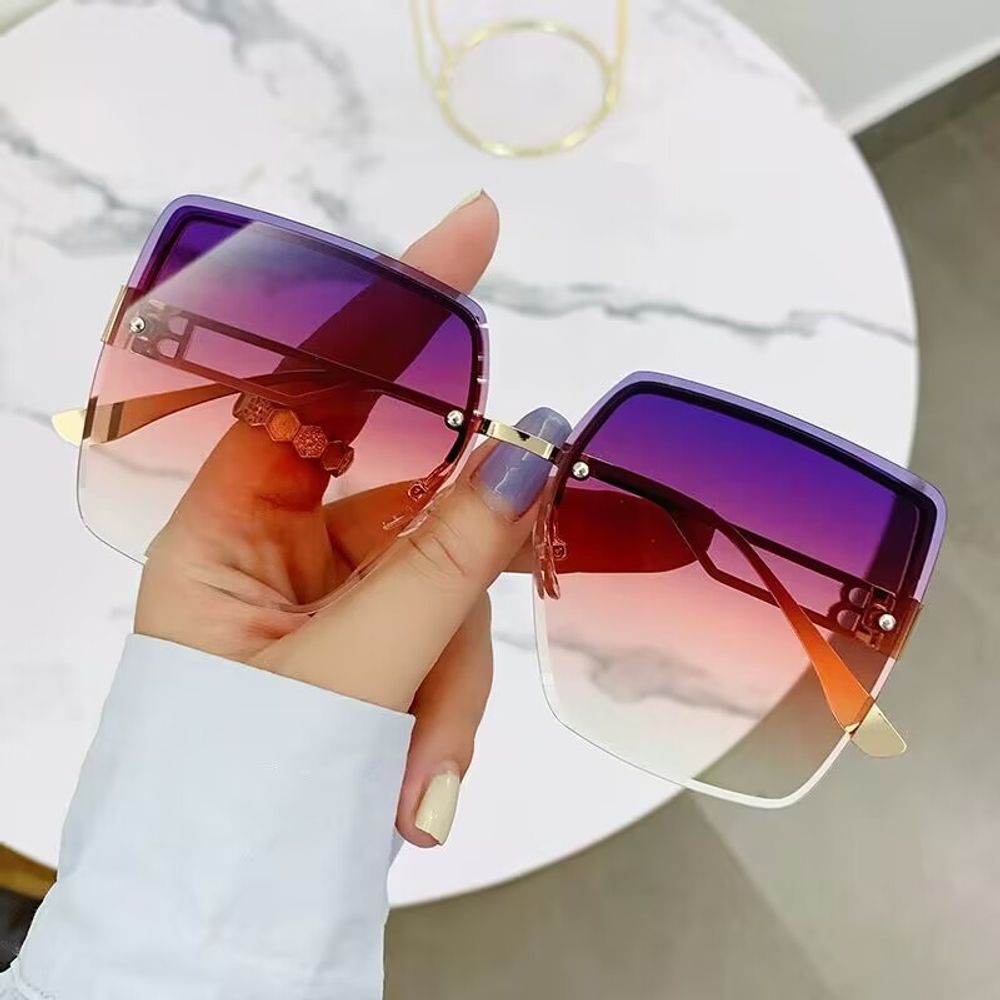 Frameless Square Frame Sunglasses