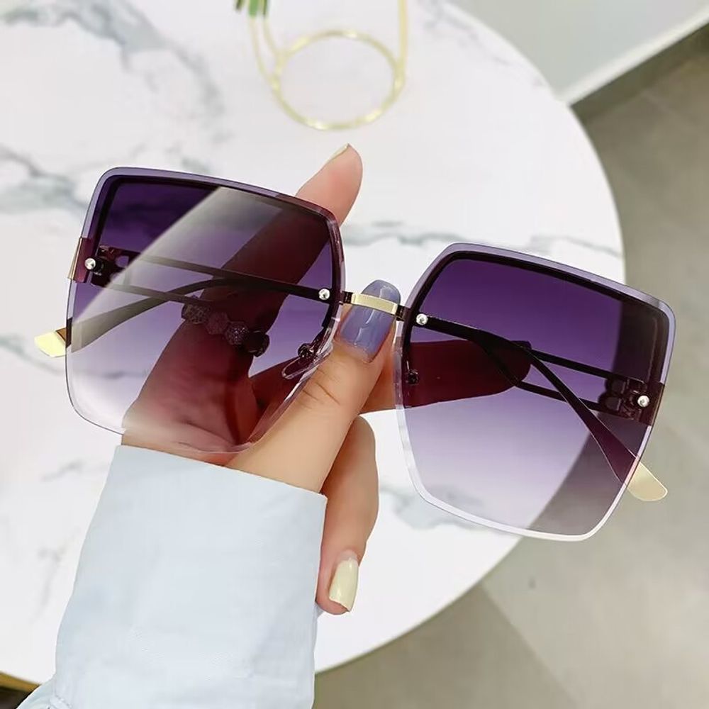 Frameless Square Frame Sunglasses