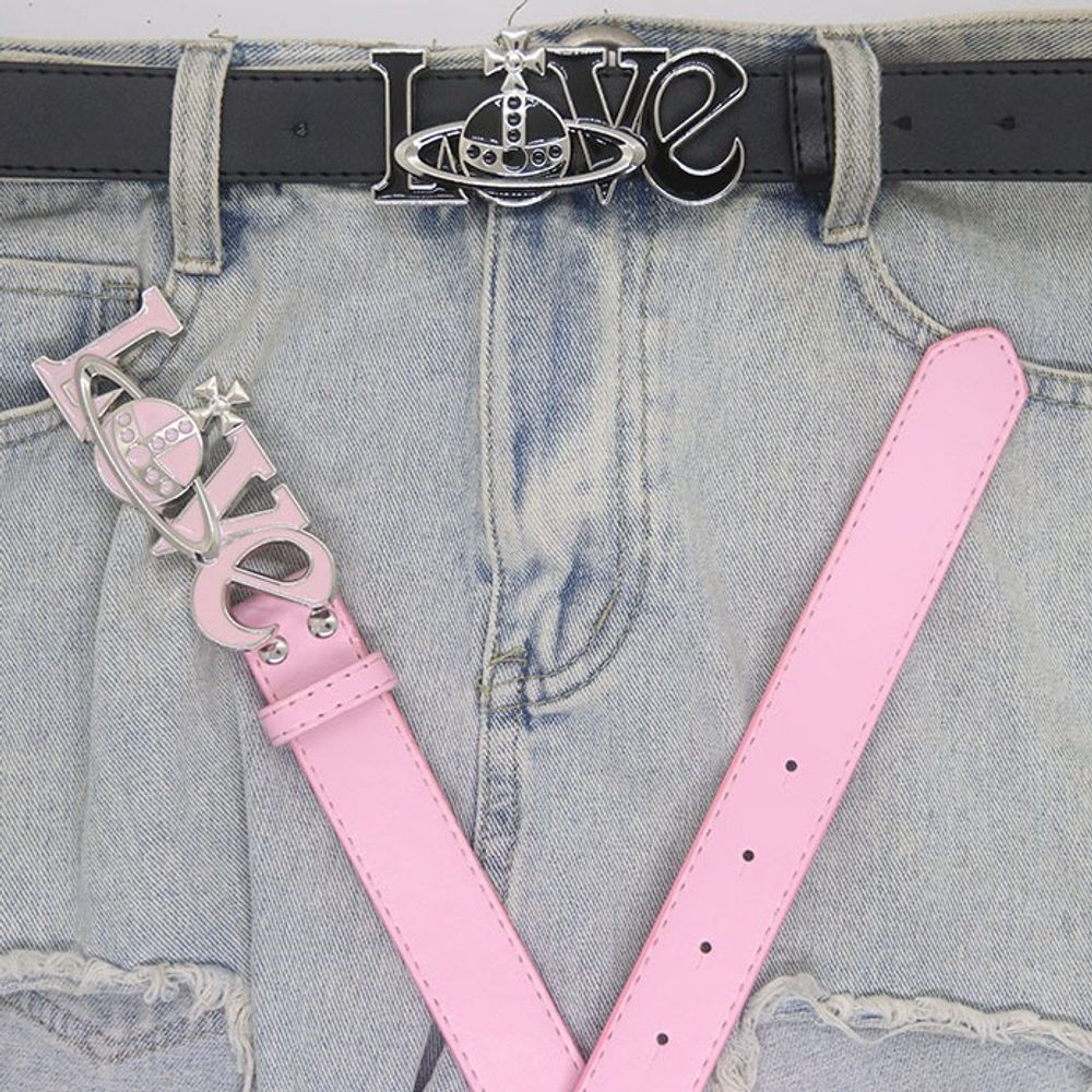 Premium LOVE buckle belt