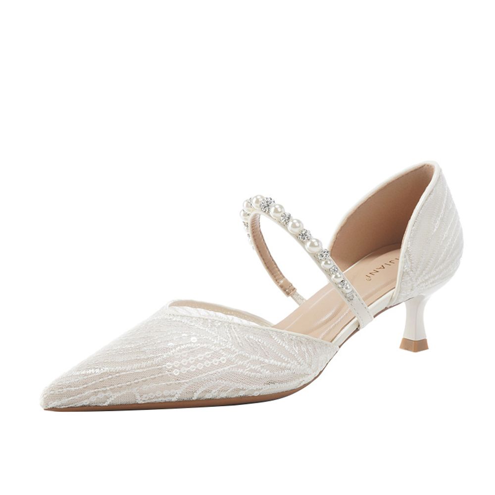 Mesh Pointed Heels