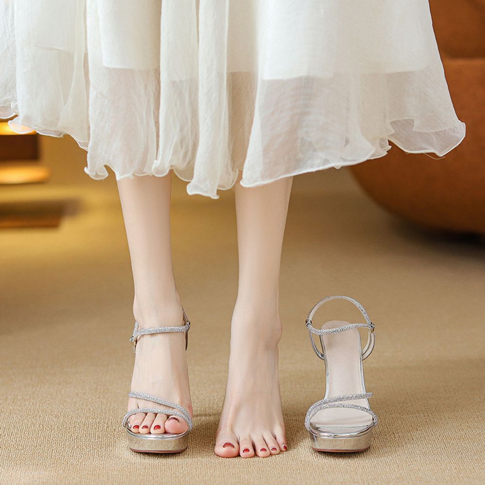 Rhinestones top Strappy Heels