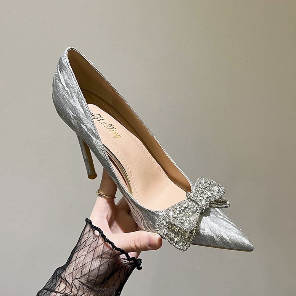 Pointed toe Glitt Shiny High Heels