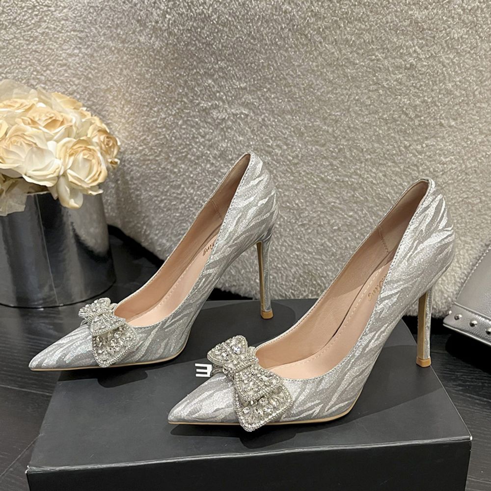 Pointed toe Glitt Shiny High Heels