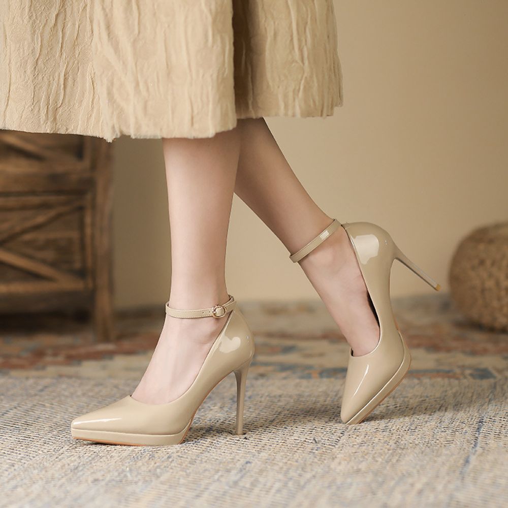 Premium Ankle Strap Stiletto Heels
