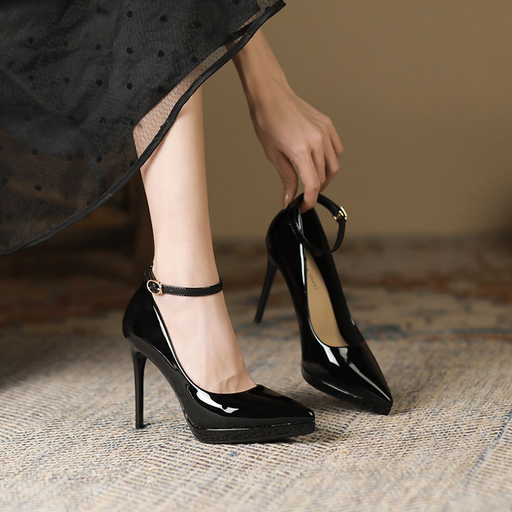 Premium Ankle Strap Stiletto Heels