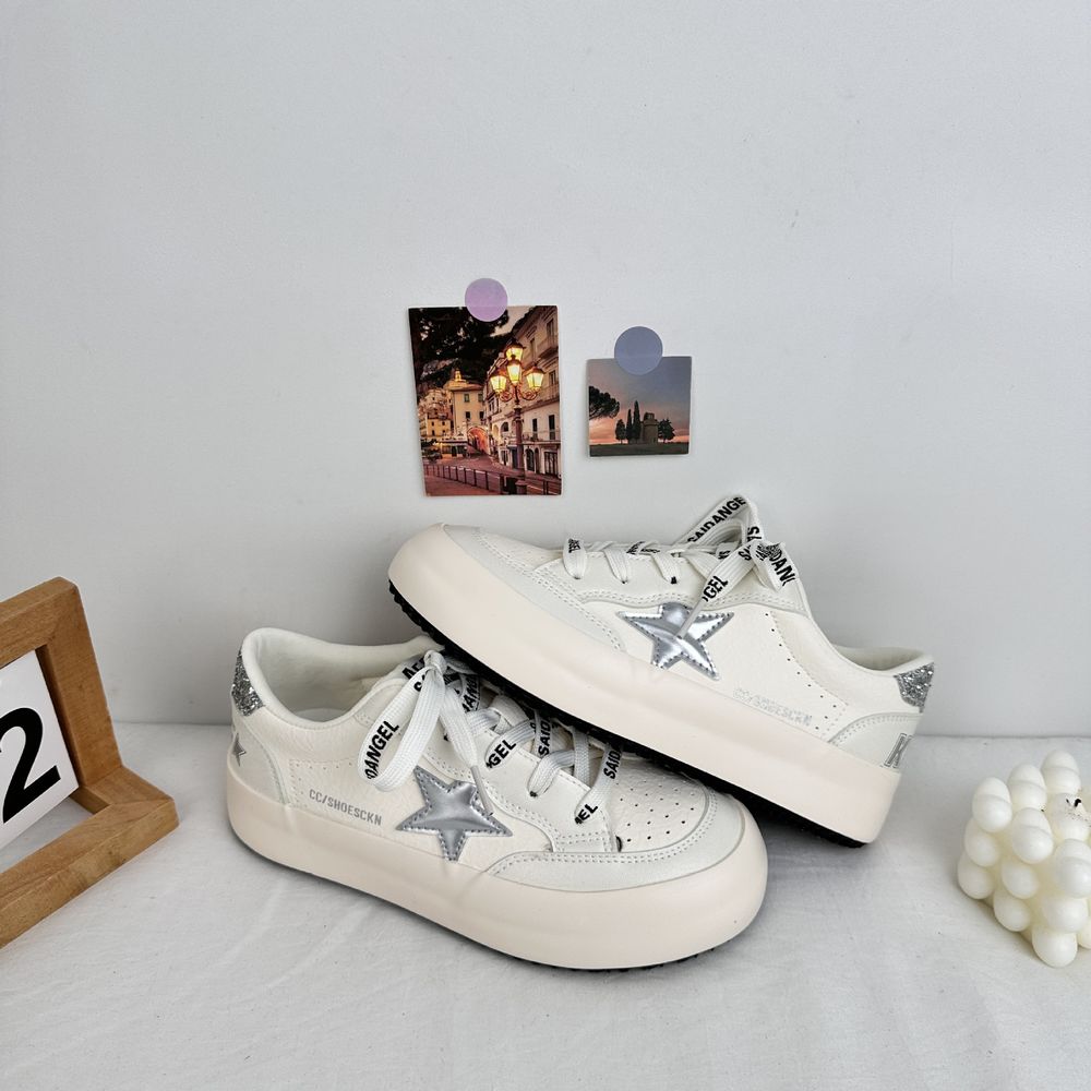 Star Design Thick Soled Sneakers