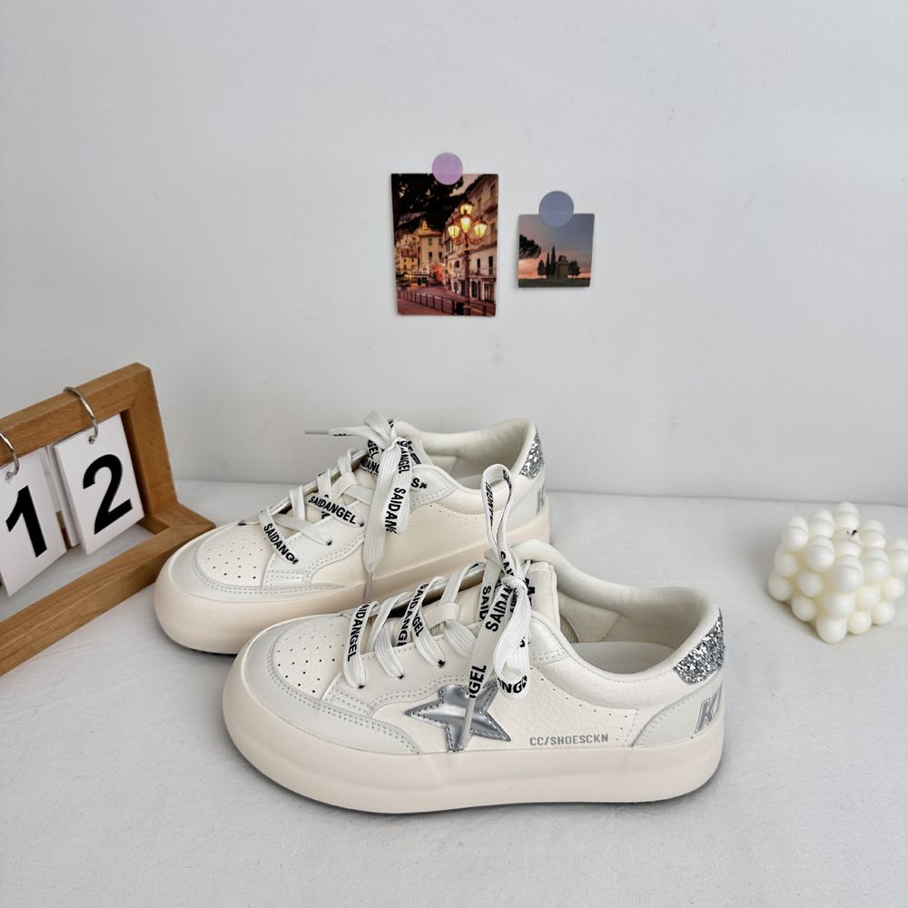 Star Design Thick Soled Sneakers