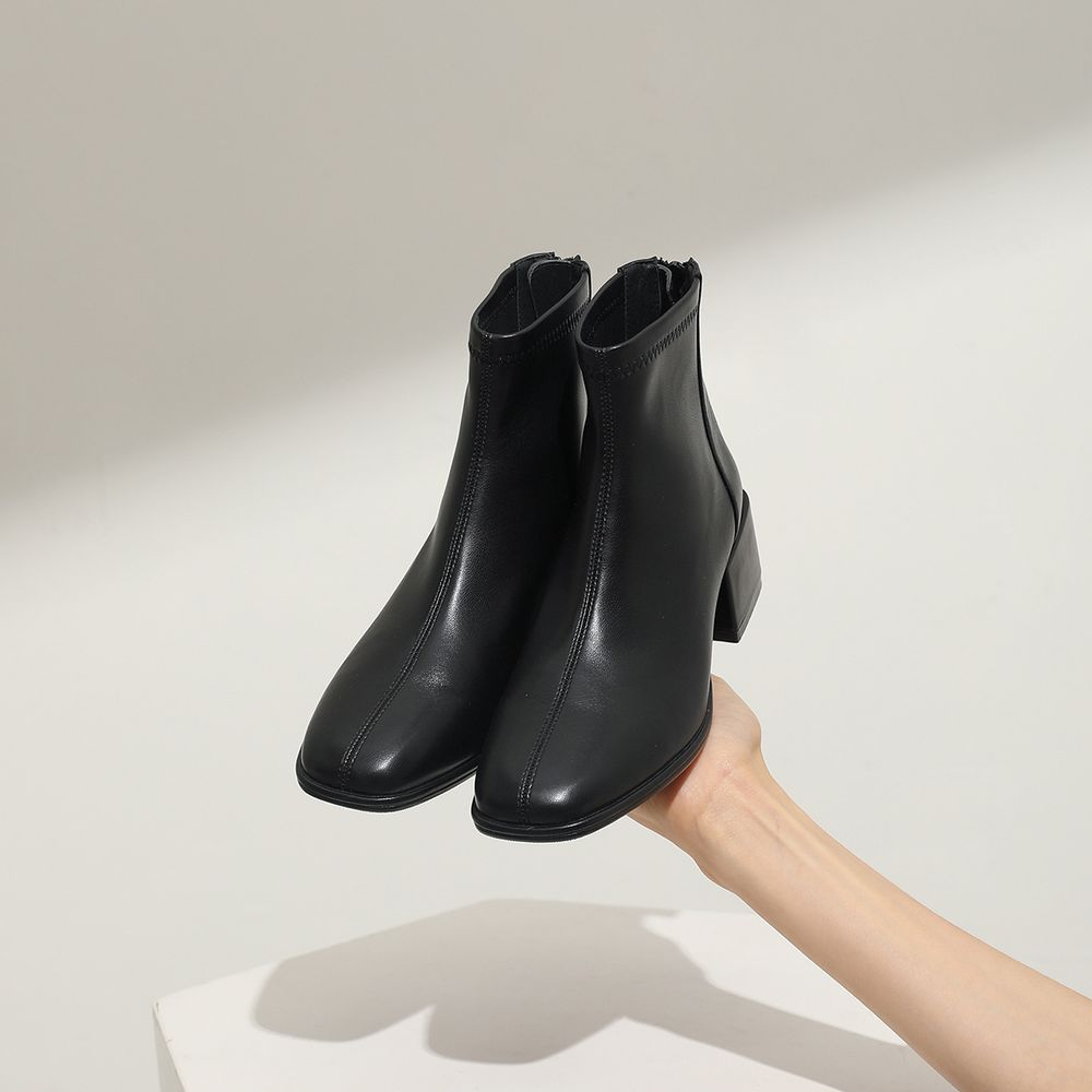 Thick Soled Genuine Leather Boots
