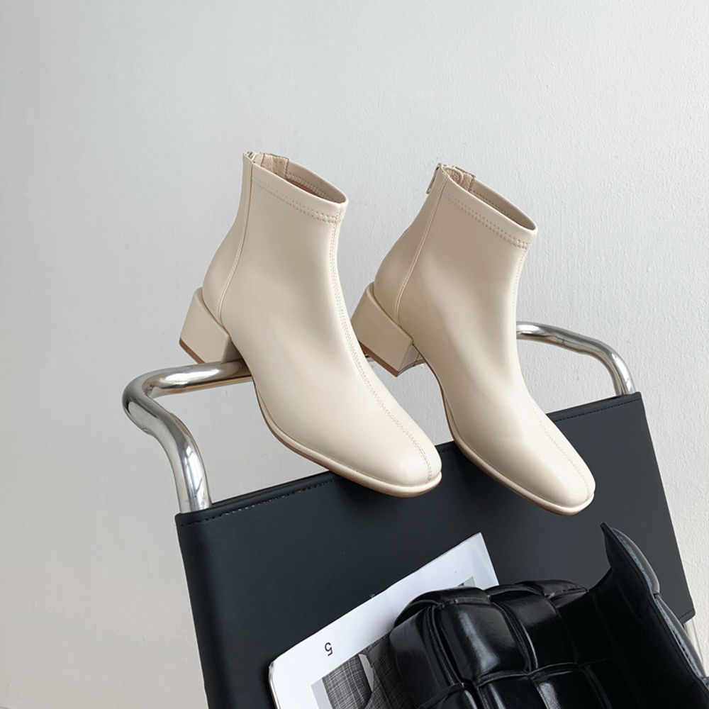 Thick Soled Genuine Leather Boots