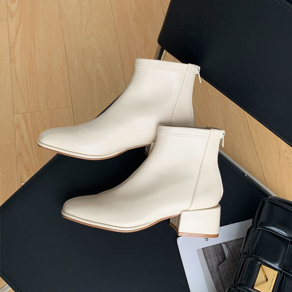 Thick Soled Genuine Leather Boots