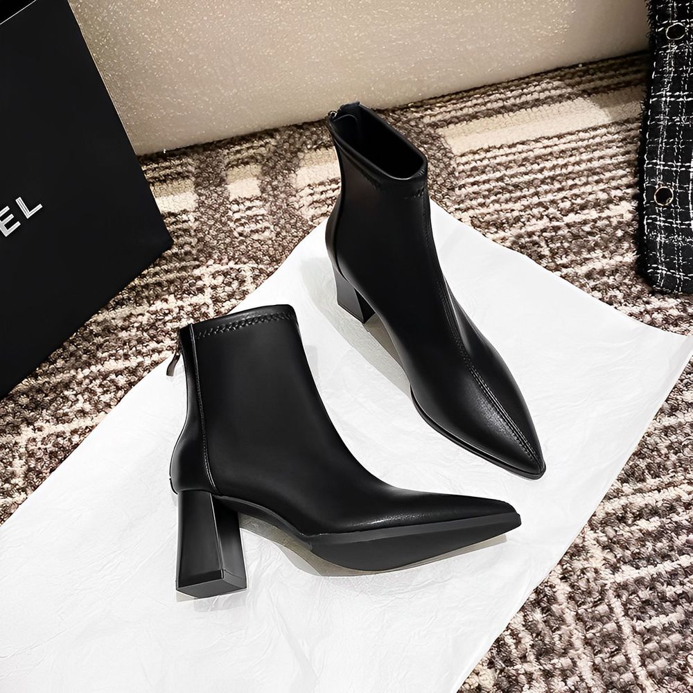 Genuine Leather Pointed Shoes