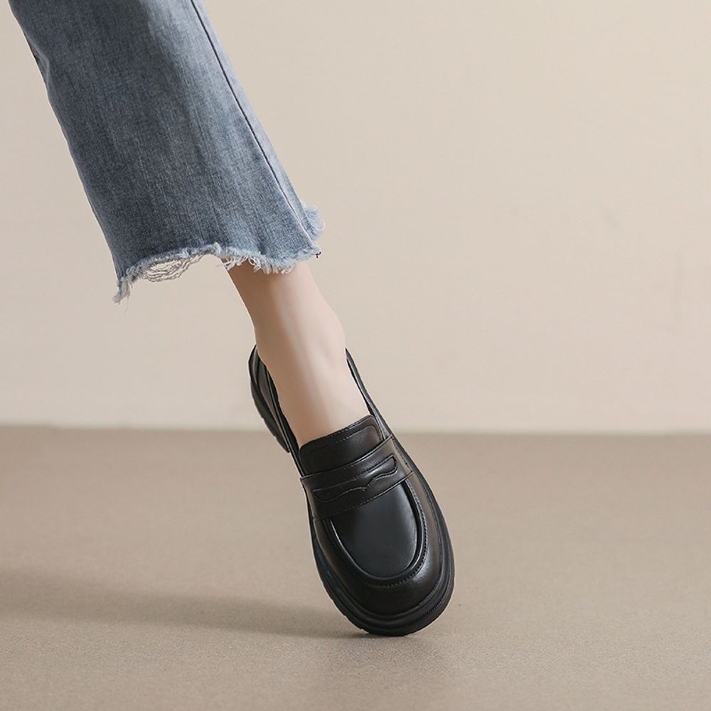 Genuine leather Thick Soled Loafer