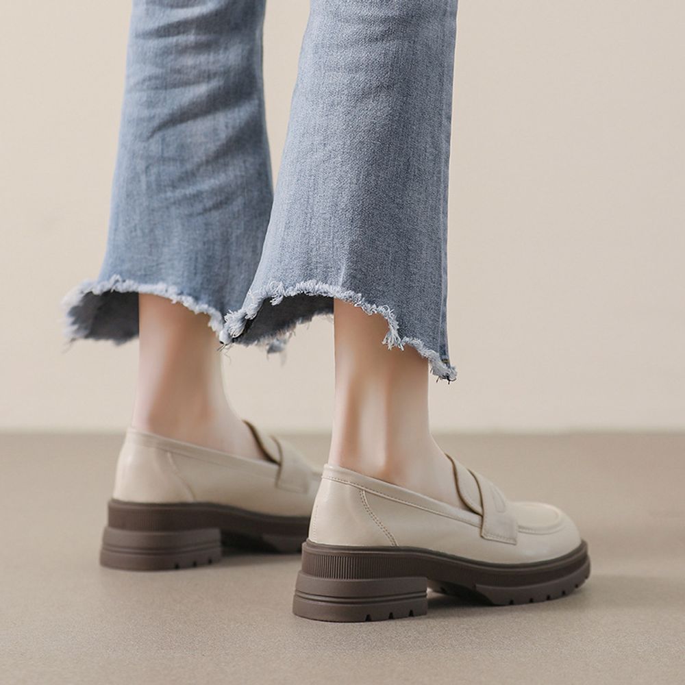 Genuine leather Thick Soled Loafer