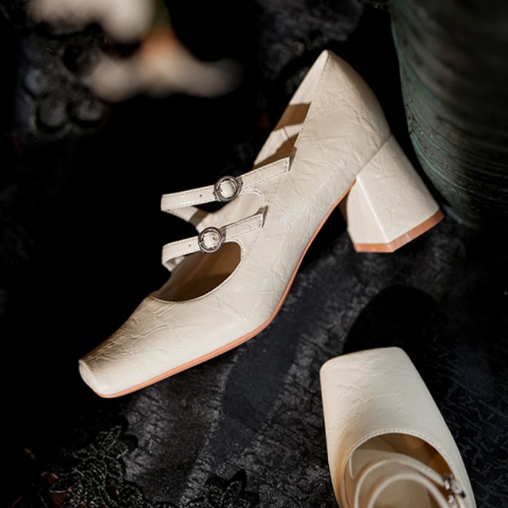 Thick Heel Mary Jane Shoes